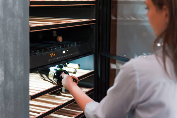 dual zone wine fridge temps illustration