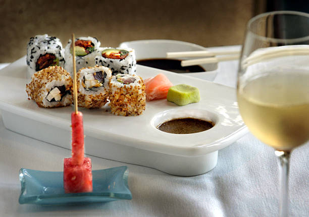 what wine with sushi illustration