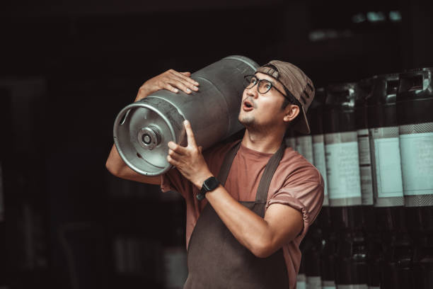 cans of beer in a keg