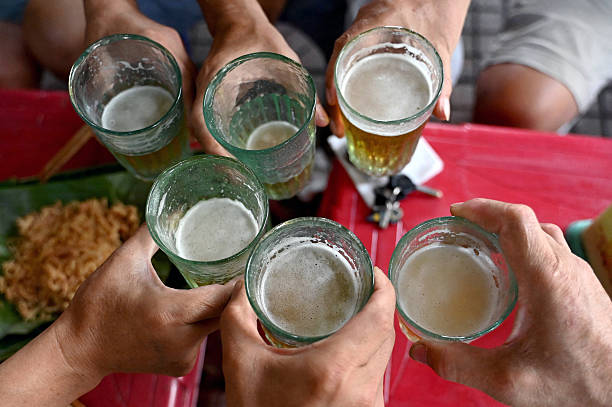 draught beer at home illustration