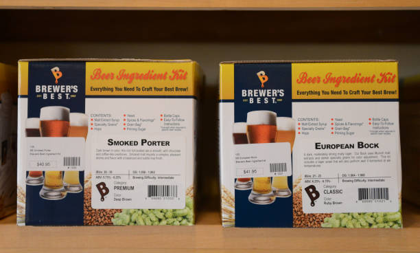 easy beer brewing kit illustration