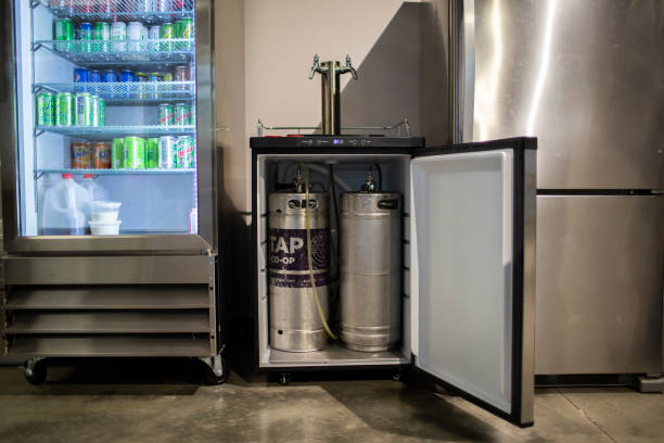 full size refrigerator kegerator illustration