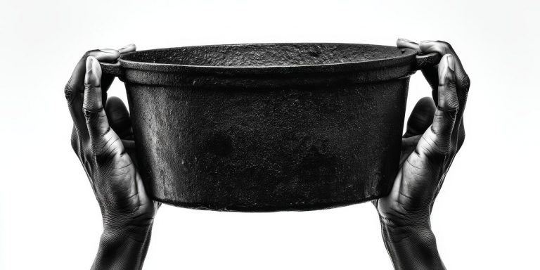 how to clean an old cast iron pot